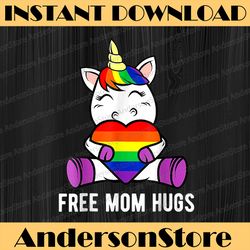free mom hugs funny unicorn gay lgbt pride month lgbt month png sublimation design
