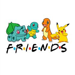 friends pokemon squirtle fushigidane hitokage pikachu svg png