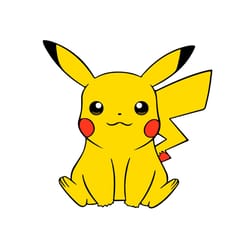 cute pikachu sitting cartoon movie svg png