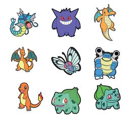 cute pokemon characters cartoon movies bundle svg png