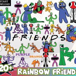 120 rainbow friends bundle svg, rainbow friends svg, rainbow friends characters svg, roblox friends svg