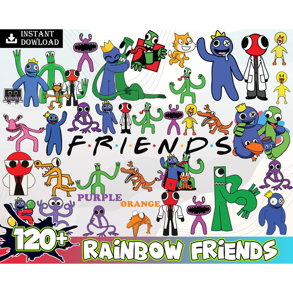 Rainbow Friends Characters SVG, Rainbow Friends Cricut, Rain - Inspire  Uplift in 2023