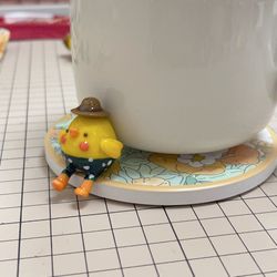 handmade clay - chicken figurine
