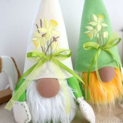 Set of 3 easter gnome decor happy easter gift