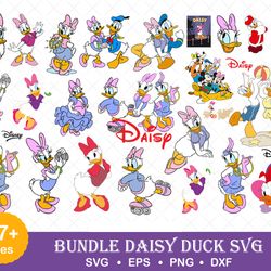 Daisy Duck Bundle, Pretty Daisy PNG, Sublimation Design, Digital Illustration, Instant Download