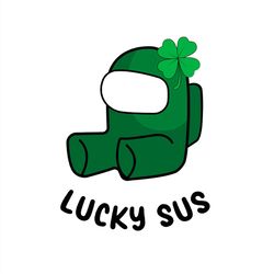 lucky sus cute sitting among us svg png