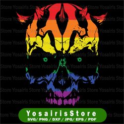 gay pride flag skulls png- lgbtq pride rainbow skull png- cute lgbtq png