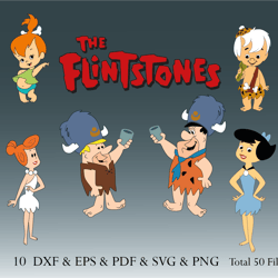 the flintstones, cartoon svg, 70s cartoon, digital download, instant download, cartoon clipart, svg, png, pdf, eps, dxf