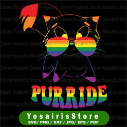 pride cat colorful lgbt purride svg, happy purride svg, gay pride purride svg, cat with lgbt, cat lover svg