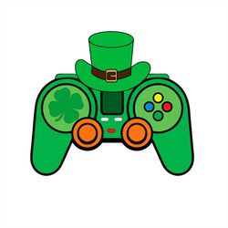 shamrock patrick game console lauprechauns hat svg png