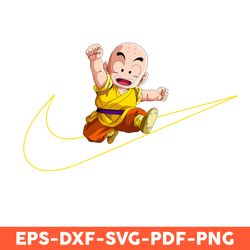 krillin chibi x nike svg, krillin dragon ball svg, dragon ball svg, nike svg, anime svg - download file