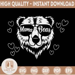 mama bear svg | mama bear with sunglasses | mommy svg | mom to be svg | mama bear cut file | bear mama | mama svg | momm