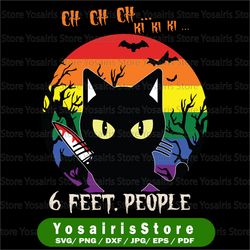murder cat - ch ch ki ki- crazy black cat svg, lgbt flag svg, funny - meme - cricut - cut file - sublimation