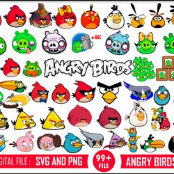 Angry Birds Bundle Svg, Angry Birds Svg, Angry Birds Png, Angry Birds Clipart, Angry Birds Cricut, Animal Funnny Svg