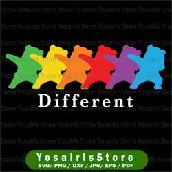 happy bear, lgbt svg, colorful bear cool svg, cat lover svg, pride svg, gay lesbian lgbt awareness, digital cut files