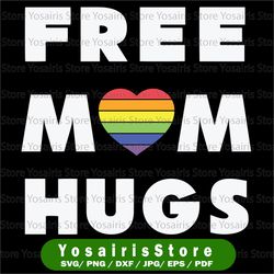 free mom hugs svg, lgbt svg, pride svg, cricut file, silhouette, lgbt pride svg, mom svg, mother's day svg, cricut file,