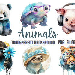 various animals png clipart, digital download ,commercial use