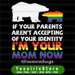 if your parents aren't accepting of your identity i'm your mom now svg, mama bear, family svg, bear svg