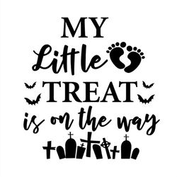 my little treat is on the way foot print svg silhouette