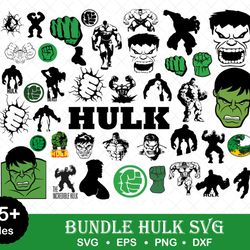 hulk svg bundle , cricut, silhouette,png , dxf