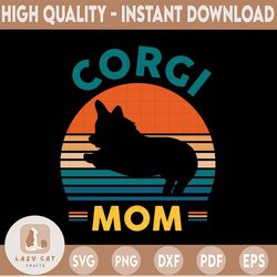 corgi mom svg, dog mom svg, corgi svg, hand lettered svg, dog svg files for cricut, svg, png, dxf