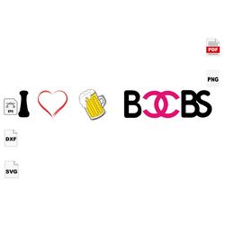 i love boobs, breast cancer svg, beer lover, cancer awareness, beer svg, cancer svg, cancer ribbon svg, cancer ribbon sv