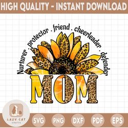 mom protector friend cheerleader defender png ,sunflower png, cheerleader png,mothers day sublimation