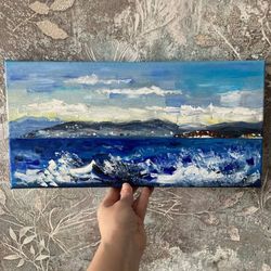 Sea oil painting.