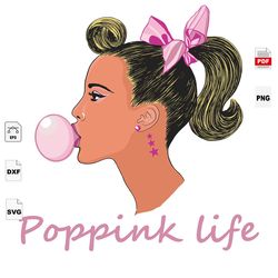 poppink life, strong woman, beautiful woman, cancer awareness, cancer svg, cancer ribbon svg, cancer ribbon svg, cancer