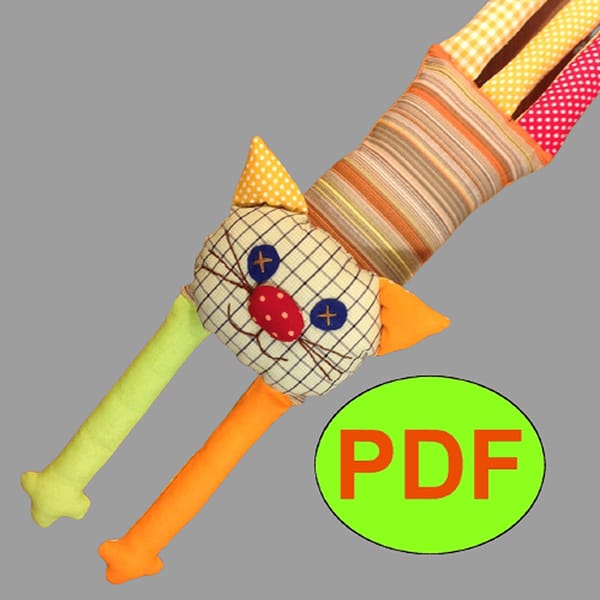 Cat plush pattern PDF Cat sewing pattern Tutorial Cat doll - Inspire Uplift