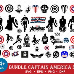 Captain American Bundle Svg, Captain American Svg, Captain Svg, Superhero Svg, Avengers Svg, Png Dxf EPs File