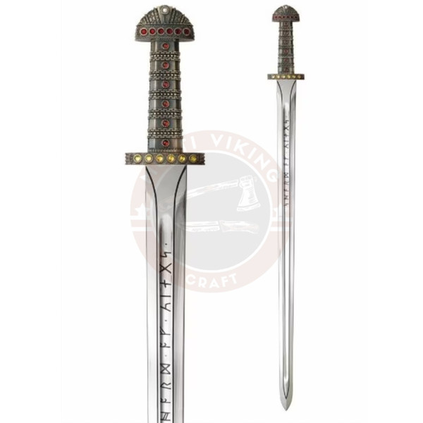 Viking Sword of Kings, Horik, Ragnar And Bjorn Viking Sword With Wall Plaque, Handmade Sword, HandForged Sword, Gift For Him.jpg