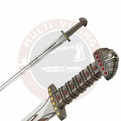 Viking Sword of Kings, Horik, Ragnar And Bjorn Viking Sword With Wall Plaque, Handmade Sword, HandForged Sword,