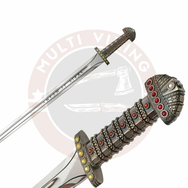 Viking Sword of Kings, Horik, Ragnar And Bjorn Viking Sword With Wall Plaque, Handmade Sword, HandForged Sword, Gift For Him (1).jpg
