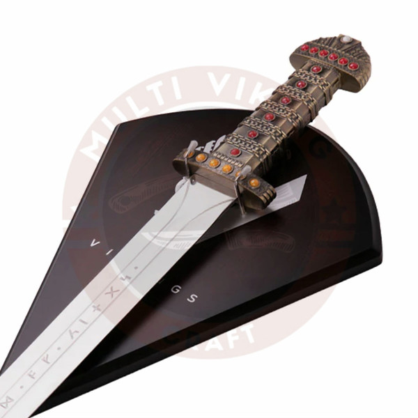 Viking Sword of Kings, Horik, Ragnar And Bjorn Viking Sword With Wall Plaque, Handmade Sword, HandForged Sword, Gift For Him (3).jpg