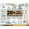 20 Christmas Png, Christmas Groovy Png, Blue Christmas Png, Christmas Icons Png, Png For Shirt, Png File For Sublimation, Snowman Png File Digital Instant Downl