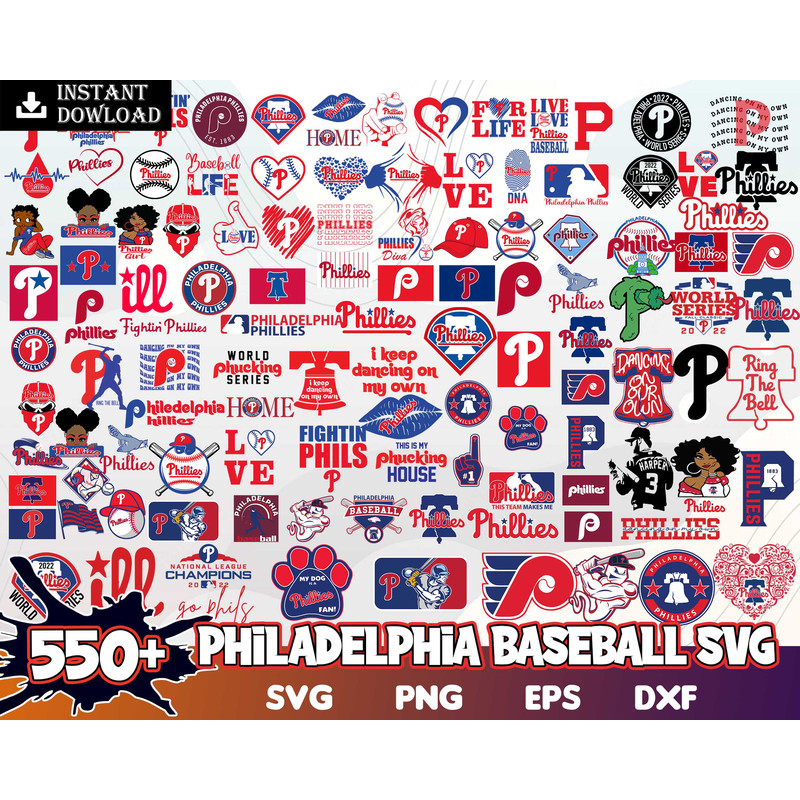 New Philadelphia Phillies bundle svg dxf eps png file, MLB Svg, MLB Svg, Png, Dxf, Sport Instant Download.jpg