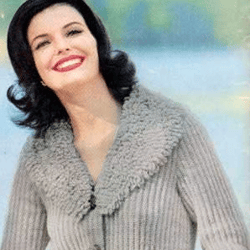 Vintage knitted cardigan sweater with knitting needles and crochet | Knitted jacket, pullover | Crochet pattern | PDF