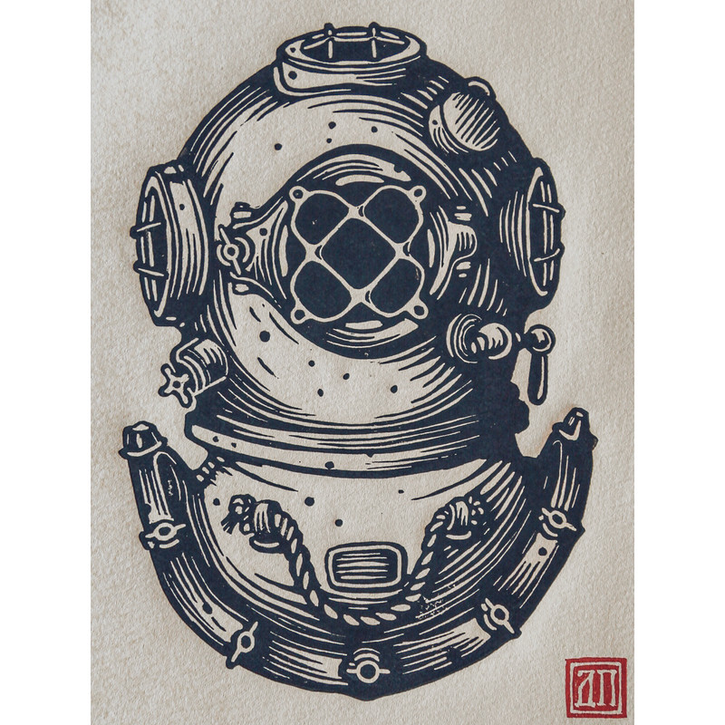 linocut print diving helmet-8.jpg