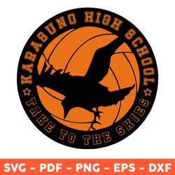 karasuno high school logo svg, take to the skies svg, haikyuu svg, cricut, digital download - download