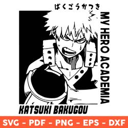 Katsuki Bakugo Svg, My Hero Academia Svg, Boku No Hero Academia Svg Anime Svg, Svg, Png - Download