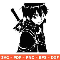 Kazuto Kirigaya Svg, Kazuto Narusaka Svg, Sword Art Online Svg, Sword Svg, Anime Svg, Svg, Png, Dxf, Eps - Download File