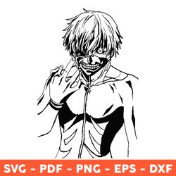 Ken Kaneki Svg, Tokyo Ghoul Svg,  Anime Svg, Japanese Svg, Cartoon Svg, Svg, Png, Dxf, Eps - Download