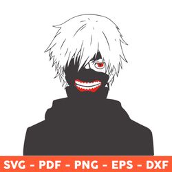 Ken Kaneki Svg, Tokyo Ghoul Svg, Kaneki Mask Svg, Japanese Manga Svg, Svg, Png, Dxf, Eps - Download File