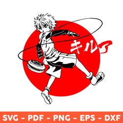 killua zoldyck svg, japanese anime svg, killua svg anime, hunter x hunter svg, japanese cartoon svg, png - download file