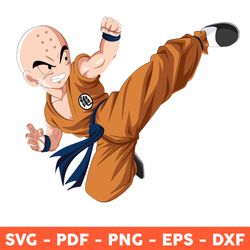 krillin dragon ball svg, krillin svg, dragon ball svg, anime svg, krillin anime svg, svg, png, dxf, eps - download file