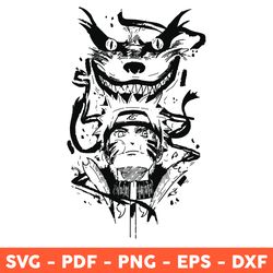 kurama mode svg, kurama and naruto uzumaki svg, kurama svg, naruto svg, anime manga svg, japanese svg - download file
