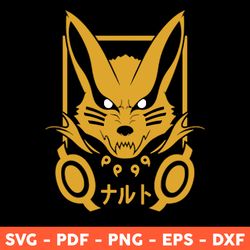 kurama svg, anime characters svg, anime manga svg, cartoon svg, svg, png, dxf, eps - download file