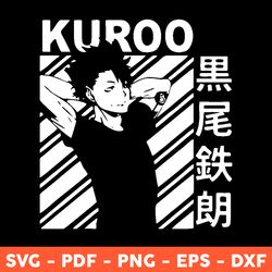 kuroo tetsurou svg, haikyuu svg, japanese anime svg, cartoon svg, svg, png, dxf, eps - download file