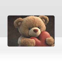 Cute Bear with Heart Doormat, Welcome Mat